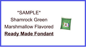 Shamrock Green Marshmallow Fondant Sample