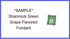 Shamrock Green Grape Fondant Sample