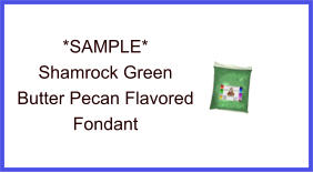 Shamrock Green Butter Pecan Fondant Sample