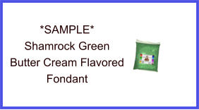 Shamrock Green Butter Cream Fondant Sample