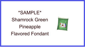 Shamrock Green Pineapple Fondant Sample