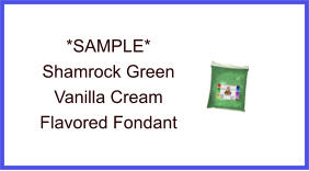 Shamrock Green Vanilla Cream Fondant Sample