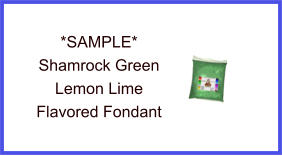 Shamrock Green Lemon Lime Fondant Sample