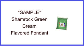 Shamrock Green Cream Fondant Sample