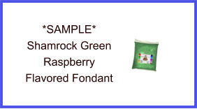 Shamrock Green Raspberry Fondant Sample