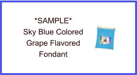 Sky Blue Grape Fondant Sample