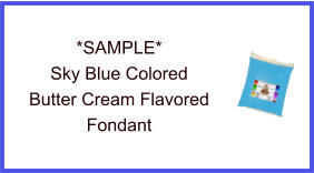 Sky Blue Butter Cream Fondant Sample