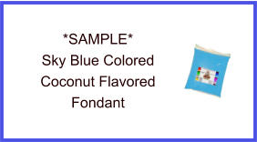 Sky Blue Coconut Fondant Sample