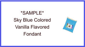 Sky Blue Vanilla Fondant Sample