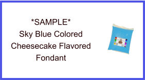 Sky Blue Cheesecake Fondant Sample