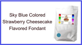 Sky Blue Strawberry Cheesecake Fondant