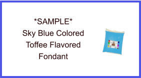 Sky Blue Toffee Fondant Sample