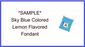 Sky Blue Lemon Fondant Sample
