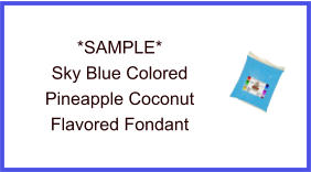 Sky Blue Pineapple Coconut Fondant Sample
