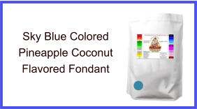 Sky Blue Pineapple Coconut Fondant