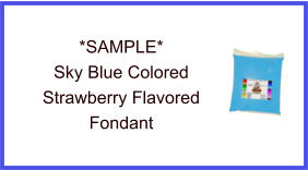 Sky Blue Strawberry Fondant Sample