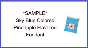 Sky Blue Pineapple Fondant Sample