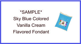 Sky Blue Vanilla Fondant Sample