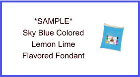 Sky Blue Lemon Lime Fondant Sample
