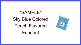 Sky Blue Peach Fondant Sample