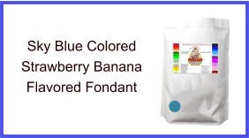 Sky Blue Strawberry Banana Fondant