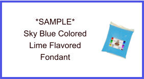 Sky Blue Lime Fondant Sample