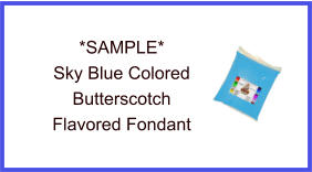 Sky Blue Butterscotch Fondant Sample