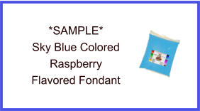 Sky Blue Raspberry Fondant Sample