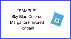 Sky Blue Margarita Fondant Sample