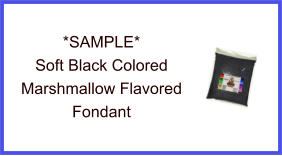 Soft Black Marshmallow Fondant Sample