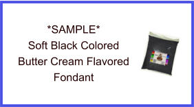 Soft Black Butter Cream Fondant Sample