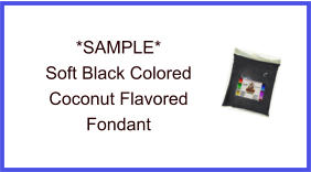 Soft Black Coconut Fondant Sample