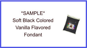 Soft Black Vanilla Fondant Sample