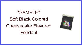 Soft Black Cheesecake Fondant Sample