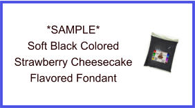Soft Black Strawberry Cheesecake Fondant Sample