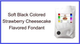 Soft Black Strawberry Cheesecake Fondant