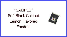 Soft Black Lemon Fondant Sample