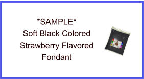 Soft Black Strawberry Fondant Sample