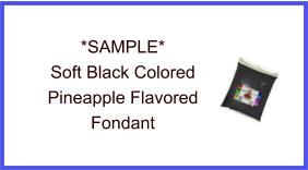 Soft Black Pineapple Fondant Sample