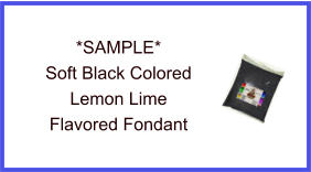 Soft Black Lemon Lime Fondant Sample