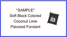 Soft Black Coconut Lime Fondant Sample