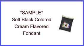 Soft Black Cream Fondant Sample