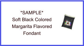 Soft Black Margarita Fondant Sample