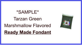 Tarzan Green Marshmallow Fondant Sample