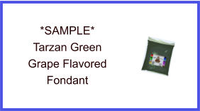 Tarzan Green Grape Fondant Sample