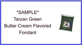Tarzan Green Butter Cream Fondant Sample