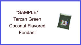 Tarzan Green Coconut Fondant Sample