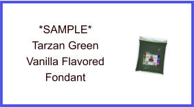 Tarzan Green Vanilla Fondant Sample