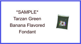 Tarzan Green Banana Fondant Sample