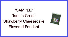 Tarzan Green Strawberry Cheesecake Fondant Sample